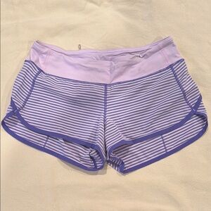 Lululemon Speed Up Low Rise Lined Short - Striped Purple